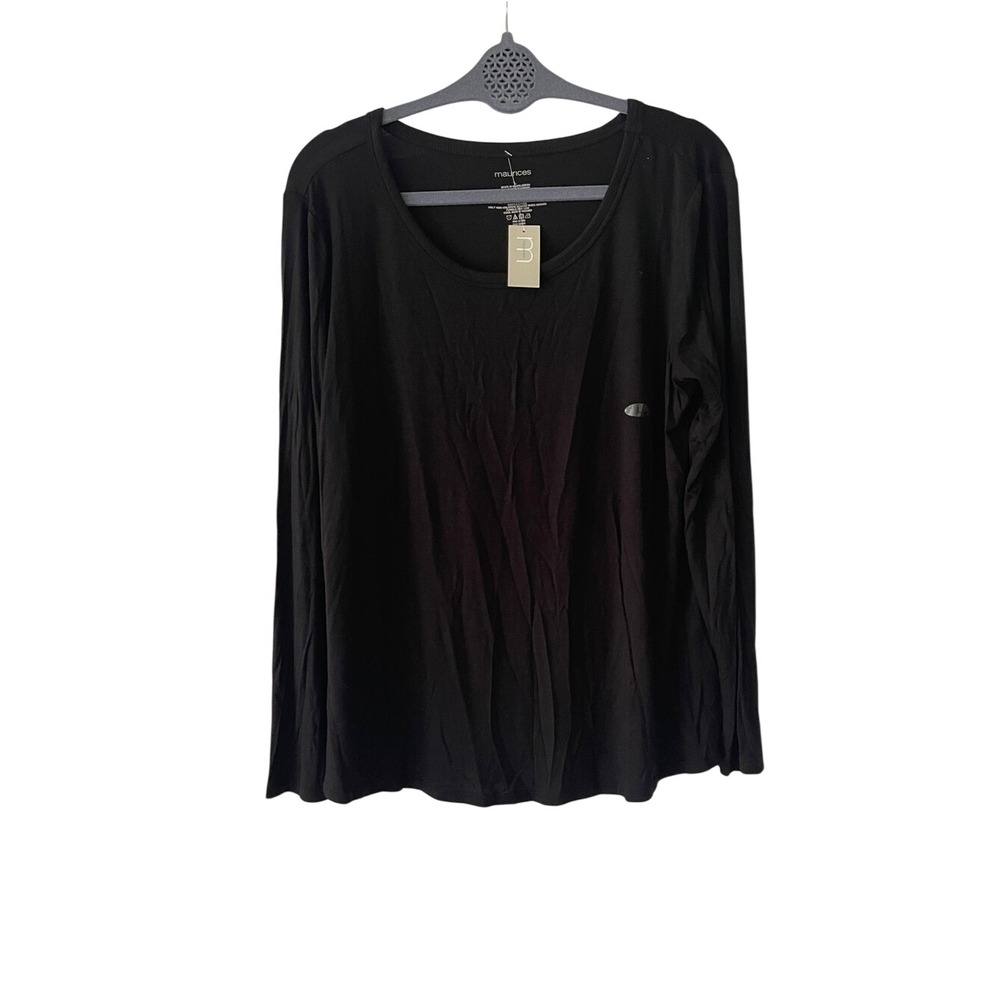 Maurices Black long Sleeve T Shirt Large NWT